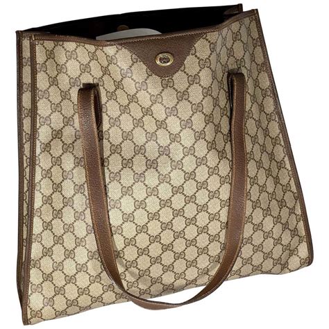 gucci cotton canvas shopper|gucci canvas large tote.